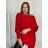 Women's elegant party long sleeve dress (S/M ONE SIZE) ITALIAN FASHION IM322282 -   růžová fuchsiová -   S/M/L