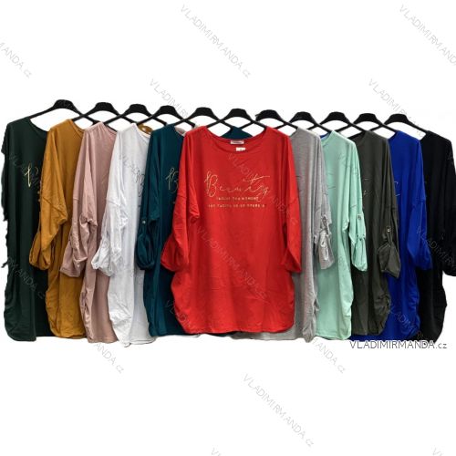 Women's oversized long sleeve T-shirt (54/56/58 ONE SIZE) ITALIAN FASHION IMC25001