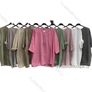 Blouse with pendant long sleeve women's oversized (54/56/58 ONE SIZE) ITALIAN FASHION IMC25005