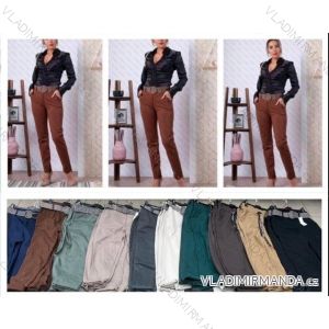 Elegant trousers with belt for women, oversized (40/42/44 ONE SIZE) ITALIAN FASHION IMBM25004
