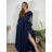 Elegant lace party dress with 3/4 sleeves for women (2XL-5XL) ITALIAN FASHION IMS259028