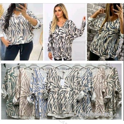 Women's long sleeve T-shirt oversized (40/42/44 ONE SIZE) ITALIAN FASHION IMBM25010