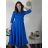 Long elegant dress with belt 3/4 long sleeves for women (S/M/L ONE SIZE) ITALIAN FASHION IM425008