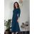 Long elegant dress with belt 3/4 long sleeves for women (S/M/L ONE SIZE) ITALIAN FASHION IM425008