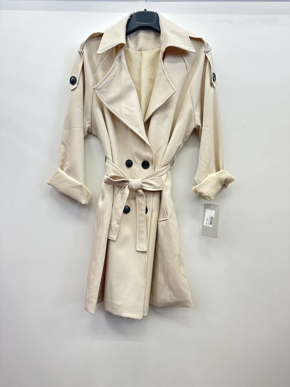 Women's light coat with belt, long sleeves (S/M/L ONE SIZE) ITALIAN FASHION IMPSH250207
