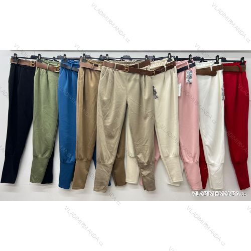 Elegant trousers with belt for women (S/M/L ONE SIZE) ITALIAN FASHION IM425057