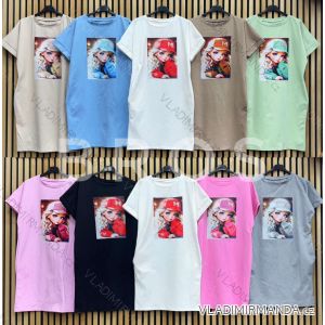 Short summer casual dress, short sleeves, women's (S/M/L ONE SIZE) ITALIAN FASHION IMWGB25002