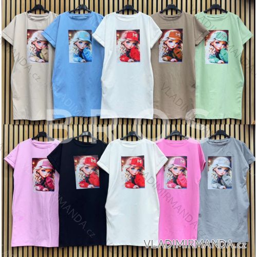 Short summer casual dress, short sleeves, women's (S/M/L ONE SIZE) ITALIAN FASHION IMWGB25002