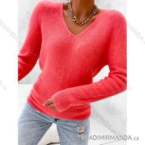 Women's warm long sleeve alpaca sweater (S/M/L ONE SIZE) ITALIAN FASHION IMWGB25007