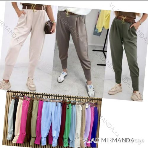 Women's summer pants with belt (S/M/L ONE SIZE) ITALIAN FASHION IMWCM25010