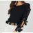 Women's long sleeve sweater with bows (S/M/L ONE SIZE) ITALIAN FASHION IMPBB25243XF