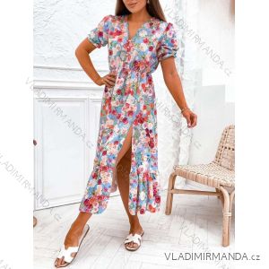 Women's short sleeve summer casual dress (S/M/L ONE SIZE) ITALIAN FASHION IMWGB25022