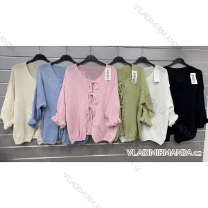 Women's long sleeve knitted sweater (S/M/L ONE SIZE) ITALIAN FASHION IMWGS25006