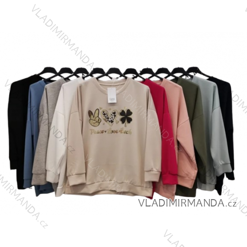 Women's long-sleeved warm sweatshirt (S/M/L ONE SIZE) ITALIAN FASHION IMPLI253100