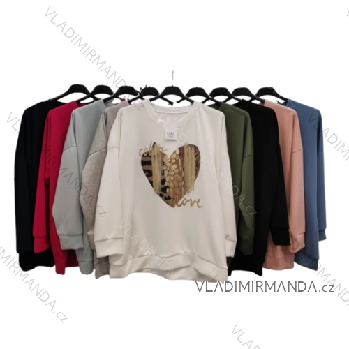 Women's long-sleeved warm sweatshirt (S/M/L ONE SIZE) ITALIAN FASHION IMPLI253100A