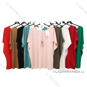 Women's short sleeve T-shirt with pendant (S/M/L ONE SIZE) ITALIAN FASHION IMPLI256986