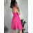 Women's Long Chiffon Short Sleeve Dress (S/M ONE SIZE) ITALIAN FASHION IMWGS231048