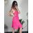Women's Long Chiffon Short Sleeve Dress (S/M ONE SIZE) ITALIAN FASHION IMWGS231048