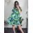 Women's Lace Cotton Short Sleeve Dress (S/M ONE SIZE) ITALIAN FASHION IMM23M7267