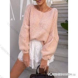 Women's long sleeve knitted sweater (S/M/L ONE SIZE) ITALIAN FASHION IMWCH25010
