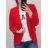 Women's Long Sleeve 3/4 Long Sleeve Pendant Tunic (44/46/48 ONE SIZE) ITALIAN FASHION IMBM24204 red 