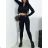 Women's long sleeve sports crop top and long leggings set (XS/S/M ONE SIZE) ITALIAN FASHION IMWAE25020