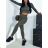Women's long sleeve sports crop top and long leggings set (XS/S/M ONE SIZE) ITALIAN FASHION IMWAE25020