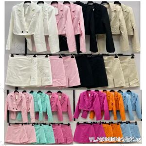 Elegant long-sleeved jacket and short skirt set for women (XS/S/M ONE SIZE) ITALIAN FASHION IMWAE25023