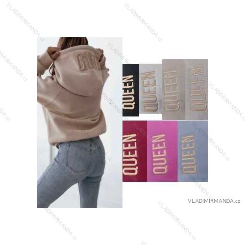 Women's warm oversized hoodie long sleeve (S/M/L ONE SIZE) TURKISH FASHION TMWM25001