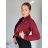 Women's denim jeans jacket (S-2XL) MOON GIRL SUN24KS218-15/DUR S wine burgundy