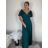 Women's Plus Size Long Casual Short Sleeve Dress (S/M ONE SIZE) ITALIAN FASHION IMPSH245441 -   růžová fuchsiová -   S / M