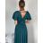 Women's Plus Size Long Casual Short Sleeve Dress (S/M ONE SIZE) ITALIAN FASHION IMPSH245441 -   růžová fuchsiová -   S / M
