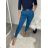 Elegant trousers with belt for women (S/M/L ONE SIZE) ITALIAN FASHION IM425030/DR S/M/L petrol blue