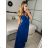Women's Long Strapless Sequin Party Dress (S/M ONE SIZE) ITALIAN FASHION IMPSH233348 -   Light blue -   S / M
