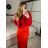 Women's Long Sleeve Fur Bolero (S/M ONE SIZE) ITALIAN FASHION IMHMS23083 -   red -   S/M/L