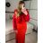 Women's Long Sleeve Fur Bolero (S/M ONE SIZE) ITALIAN FASHION IMHMS23083 -   red -   S/M/L