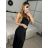 Sleeveless summer dress satin women's (uni s / m) ITALIAN MODE IM319199 -   black -   S/M/L
