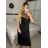 Sleeveless summer dress satin women's (uni s / m) ITALIAN MODE IM319199 -   black -   S/M/L