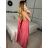 Women's long satin dress with variable binding summer (S / M / L ONE SIZE) ITALIAN FASHION IMM2250677