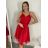 Šaty letní na ramínka dámské (S/M ONE SIZE) ITALSKÁ MÓDA IMPBB22B21841 S/M red