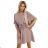 287-37 SOFIA Butterfly dress with a binding at the waist - MOCHA MOUSSE