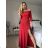 Women's Long Party Long Sleeve Dress (S/M ONE SIZE) ITALIAN FASHION IMPSH235433 modrá petrolejová S / M