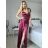 Women's Long Strapless Sequin Party Dress (S/M ONE SIZE) ITALIAN FASHION IMPSH233348