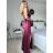 Women's Long Strapless Sequin Party Dress (S/M ONE SIZE) ITALIAN FASHION IMPSH233348 S / M wine