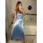 Šaty letní na ramínka dámské (S/M ONE SIZE) ITALSKÁ MÓDA IMPBB22B21841 white S / M