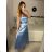 Šaty letní na ramínka dámské (S/M ONE SIZE) ITALSKÁ MÓDA IMPBB22B21841 white S / M