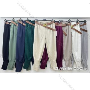 Elegant sweatpants with belt, women's oversized (46/48/50 ONE SIZE) ITALIAN FASHION IM425060