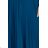 311-17 LILA Classic pleated dress with short sleeves and a belt - sea ​​color
