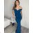 Women's Long Summer Elegant Sleeveless Dress (S/M ONE SIZE) ITALIAN FASHION IMPBB23C29640 -   turquoise -   S/M/L