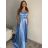Women's Long Elegant Strapless Dress (S/M ONE SIZE) ITALIAN FASHION IMPBB24B23922 beige S/M/L